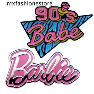 Mxfashione เข็มกลัด โลหะผสม สีชมพู 90s สําหรับตุ๊กตาบาร์บี้