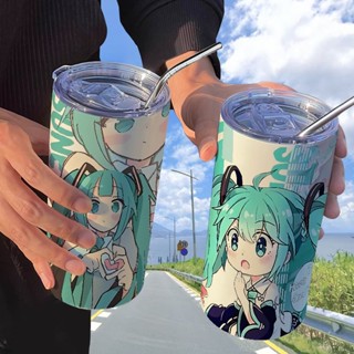 [Animation Peripheral Limited Water Cup] Hatsune Miku กระติกน้ําร้อนสเตนเลส สองมิติ คุณภาพสูง สําหรับออฟฟิศ