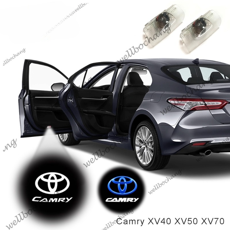 EASYAND 2pcs รถประตูยินดีต้อนรับสําหรับ Toyota Camry XV40 XV50 XV70 โลโก้โปรเจคเตอร์ภายใน Courtesy โ