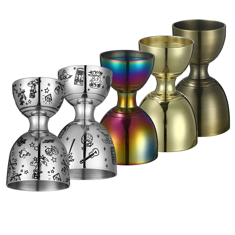 Bar Bell Jigger 2 oz 1 oz Cocktail Jigger Measuring Jigger for Bartending Shot Pourer Double Jigger