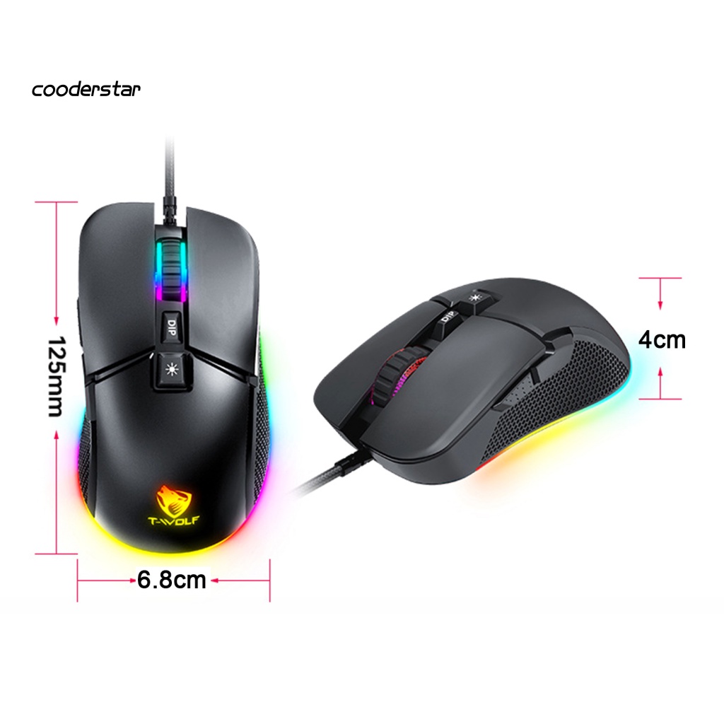 Cood เมาส์เล่นเกม Rgb Streamer Horse Racing Mouse ประสิทธิภาพสูง พร้อม ...