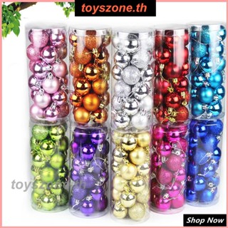 จี้ตกแต่งคริสต์มาส Creative คุณภาพสูง นำกลับมาใช้ใหม่ได้ Light Barrel Ball Plating Ornament (toyszone.th)