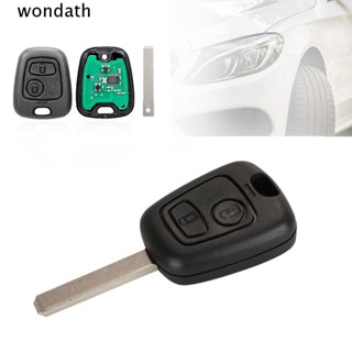 Wonda กุญแจรีโมตรถยนต์ 433MHZ ID46 ชิป VA2 Blade 2 ปุ่ม ทนทาน อุปกรณ์เสริม สําหรับ Peugeot 307 Citroen C1 C3