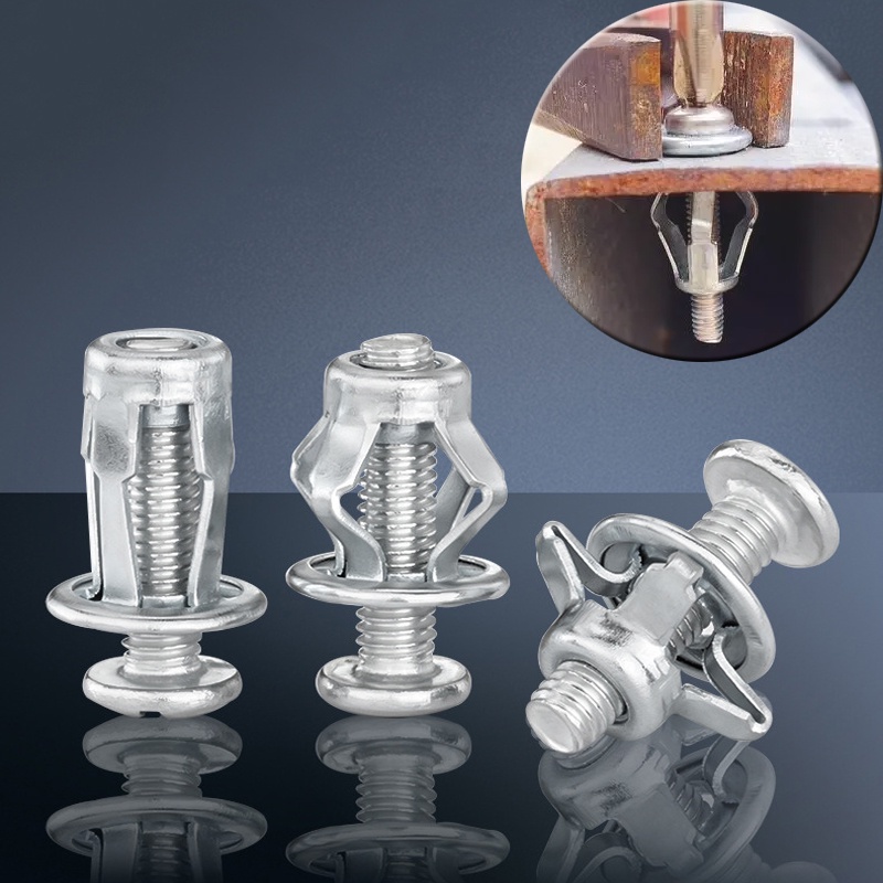 ใหม่ M4 M5 M6 M8 กลีบ Rivets Nut Jack Nuts รถสกรูโลหะสําหรับ Hollow Wall Iron Skin กลีบ Nut ขยายโคมไ