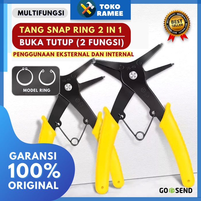 2 IN 1 CIRCLIP CIRCLIP KNIP PLIER SNAP RING PLIERS STRAIGHT เปิดปิดอัตโนมัติเครื่องมือ SPI