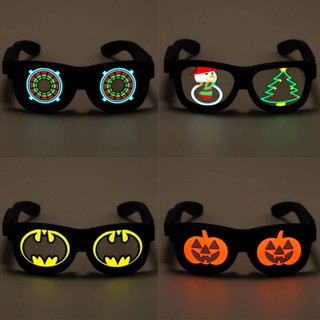 New Halloween Glow Decoration LED Glow Glasses Party Party Party Party Cold Light Film Night Club Flash Glasses Festival