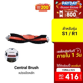 [416บ.โค้ด15MALL925] Lydsto แปรงปัดหลัก แบบถอดขั้วได้ Detachable Main Brush สำหรับรุ่น Lydsto S1/R1