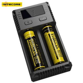 Vip Nitecore ที่ชาร์จแบตเตอรี่ พร้อมหน้าจอ LCD สําหรับ Li-ion 18650 14500 16340 26650