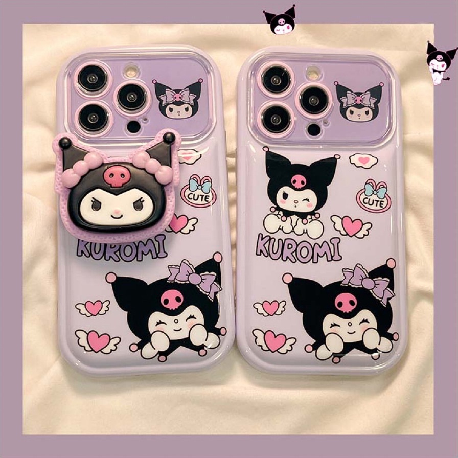เคสป้องกันโทรศัพท์มือถือ ลายการ์ตูนคุโรมิน่ารัก ขนาดใหญ่ สําหรับ Apple Iphone 13 14 Pro max 11 12 14Plus