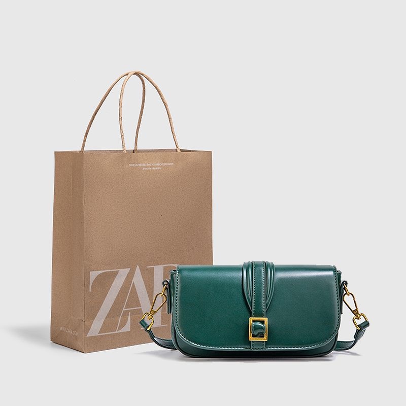 กระเป๋า Zara 2023 ใหม่ผู้หญิงกระเป๋าสะพายสลิงขนาดเล็กกระเป๋าสะพายข้างข้อความพร็อพ Sidebody Tidal ยี่
