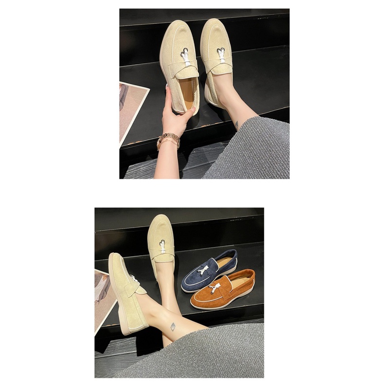 Hwshoes รองเท้าส้นแบน ระบายอากาศ สไตล์วินเทจ ใส่สบาย