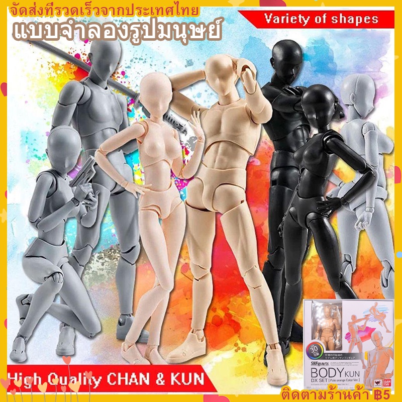 【COD】จัดส่งทันที SHF Human Mannequin ฟิกเกอร์ หุ่นโมเดล ชาย หญิง หุ่นฟิกเกอร์มนุษย์ ขยับได้ สําหรับศิลปิน