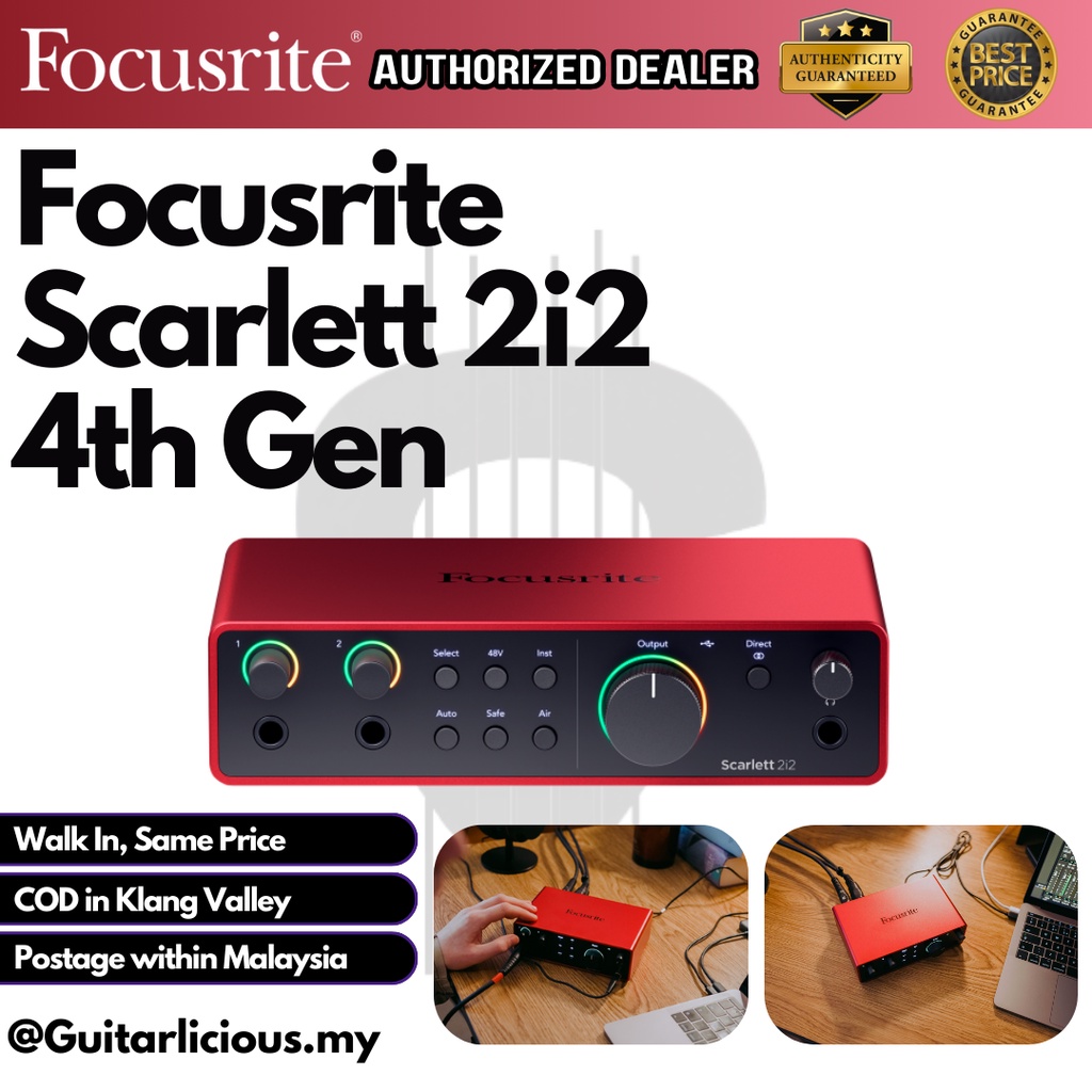 Focusrite Scarlett 2i2 (รุ่นที่ 4) อินเทอร์เฟซเสียง USB