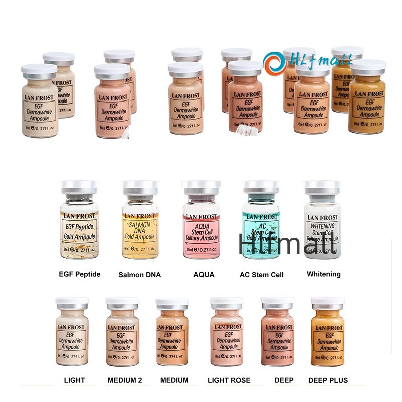 1 ชิ้น 8ml บีบีครีม Glow Beginner Starter Ampoule Kit บีบีครีมไวท์เทนนิ่ง Brightening Liquid Foundation