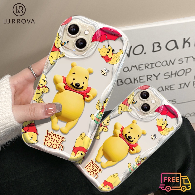 เคส Samsung A73 A53 A54 A33 A20 A24 S24 FE A16 A06 A54 S21FE S23 S23ultra A04E A14 A51 A52 A34 A32 A23 A13 A12 A03 A04 A50 A50S A30S M12 M04 M40S การ์ตูนน่ารักหมีพูห์ซิลิโคนกรณีโทรศัพท์
