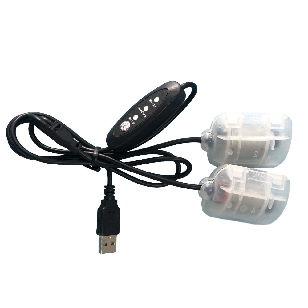 Dc5v USB มอเตอร์คู่สั่น 3 ความเร็ว อุปกรณ์นวดกบเพาะพันธุ์มอเตอร์สั่นสะเทือนเข็มขัดเอวชิ้นส่วนที่มีสายเคเบิล 1.1 เมตร