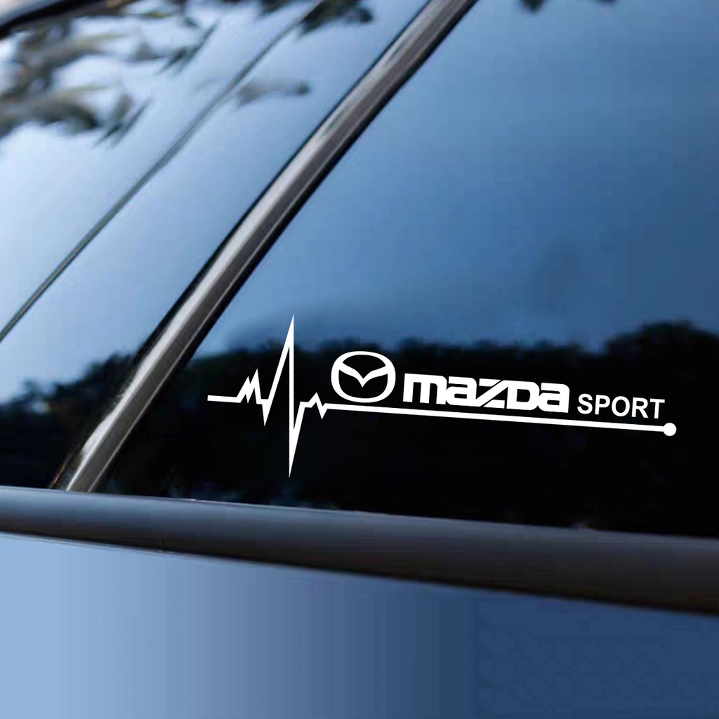 2PCS Mazda สะท้อนแสง สติ๊กเกอร์ vinyl logo เทปกันรอย ตกแต่งรถ รถไฟฟ้า รถยนต์ หน้าต่าง CX5 CX3 CX30