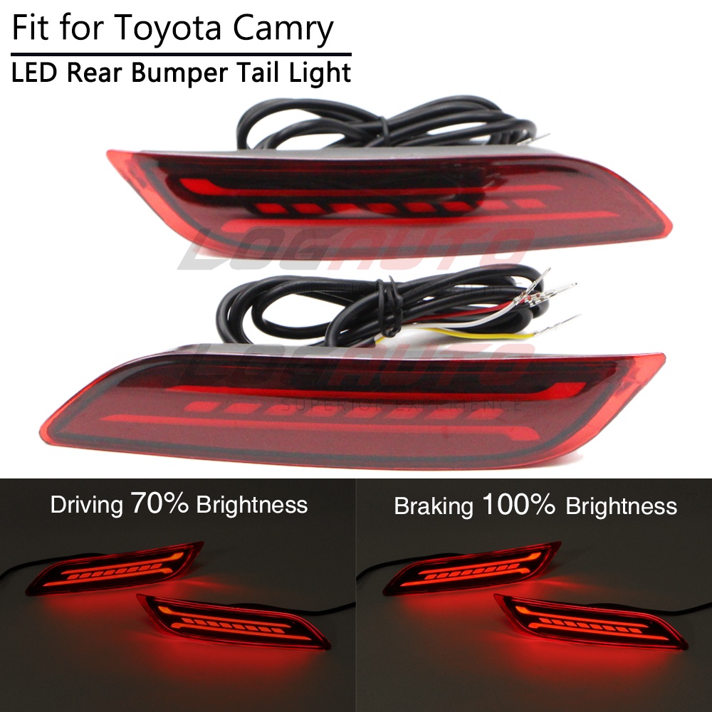 ไฟท้าย ไฟตัดหมอก LED สีแดง สําหรับ Toyota Camry XV70 2018 2019 2020 2021 2022 2023 2 ชิ้น