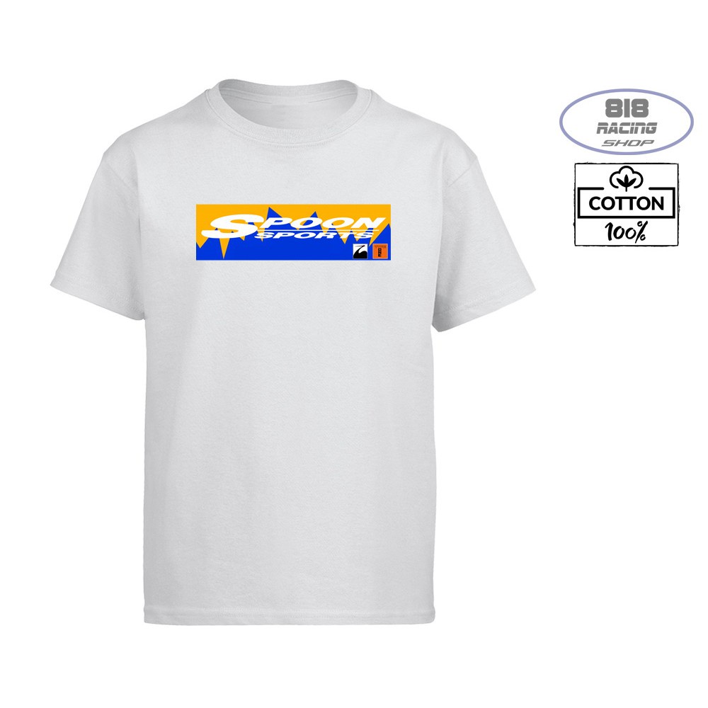 เสื้อยืด RACING เสื้อซิ่ง [COTTON 100%] [SPOON SPORTS] ผ้าฝ้ายแท้