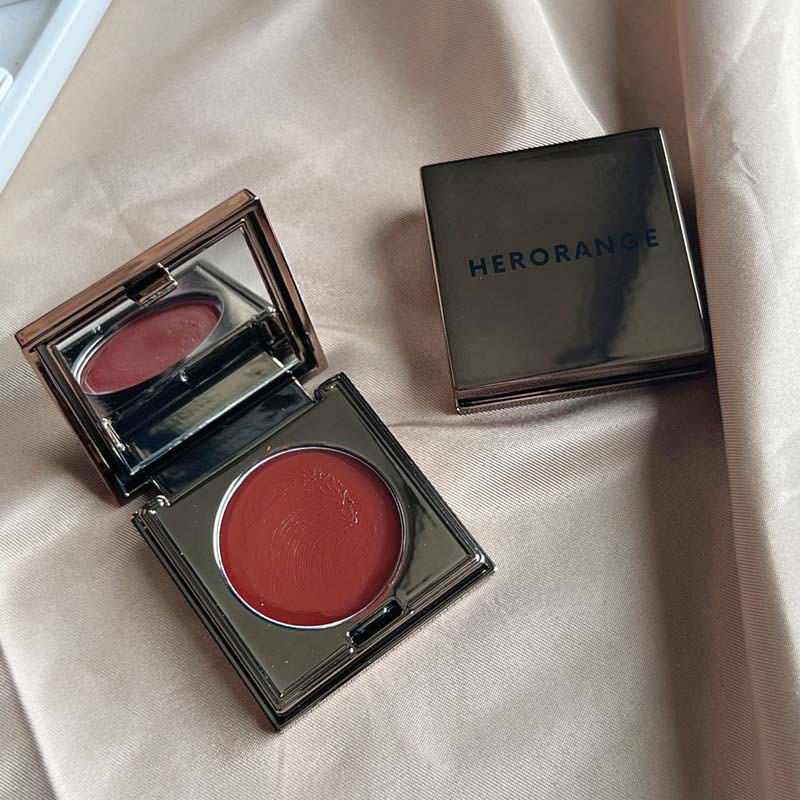 Herorange~ บลัชออน เนื้อแมตต์ 2 in 1 กันน้ํา ติดทนนาน ขนาดเล็ก พกพาง่าย
