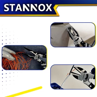 คีมช่างอเนกประสงค์ STANNOX รุ่น PRO ขนาด 9 นิ้ว คีมปากจิ้งจก คีมปากจระเข้ คีมอเนกประสงค์ สำหรับงาน จับ ดัด ตัด งอ โค้ง