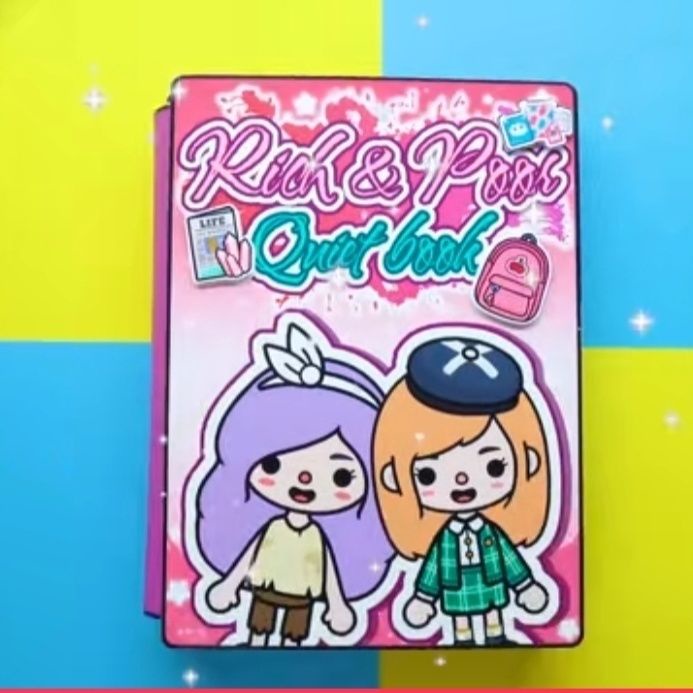 บ้านตุ๊กตากระดาษ ลายการ์ตูน Toca World น่ารัก เสียงเงียบ ของเล่นสําหรับเด็ก