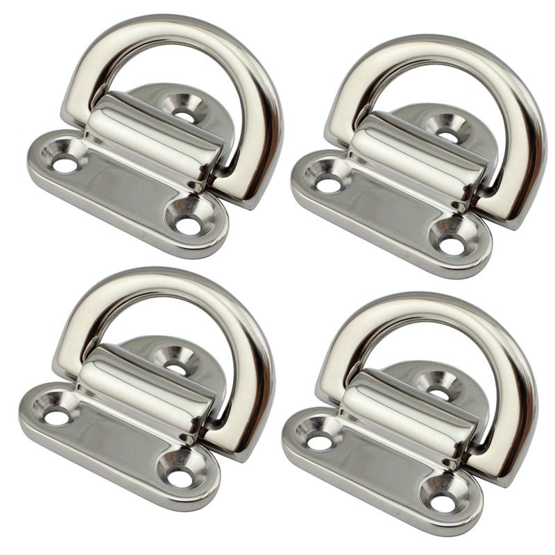 ห่วงตัว D พับได้ 6 มม. สําหรับผูกขนตา รถบรรทุก เรือ 1 2 4 ชิ้น