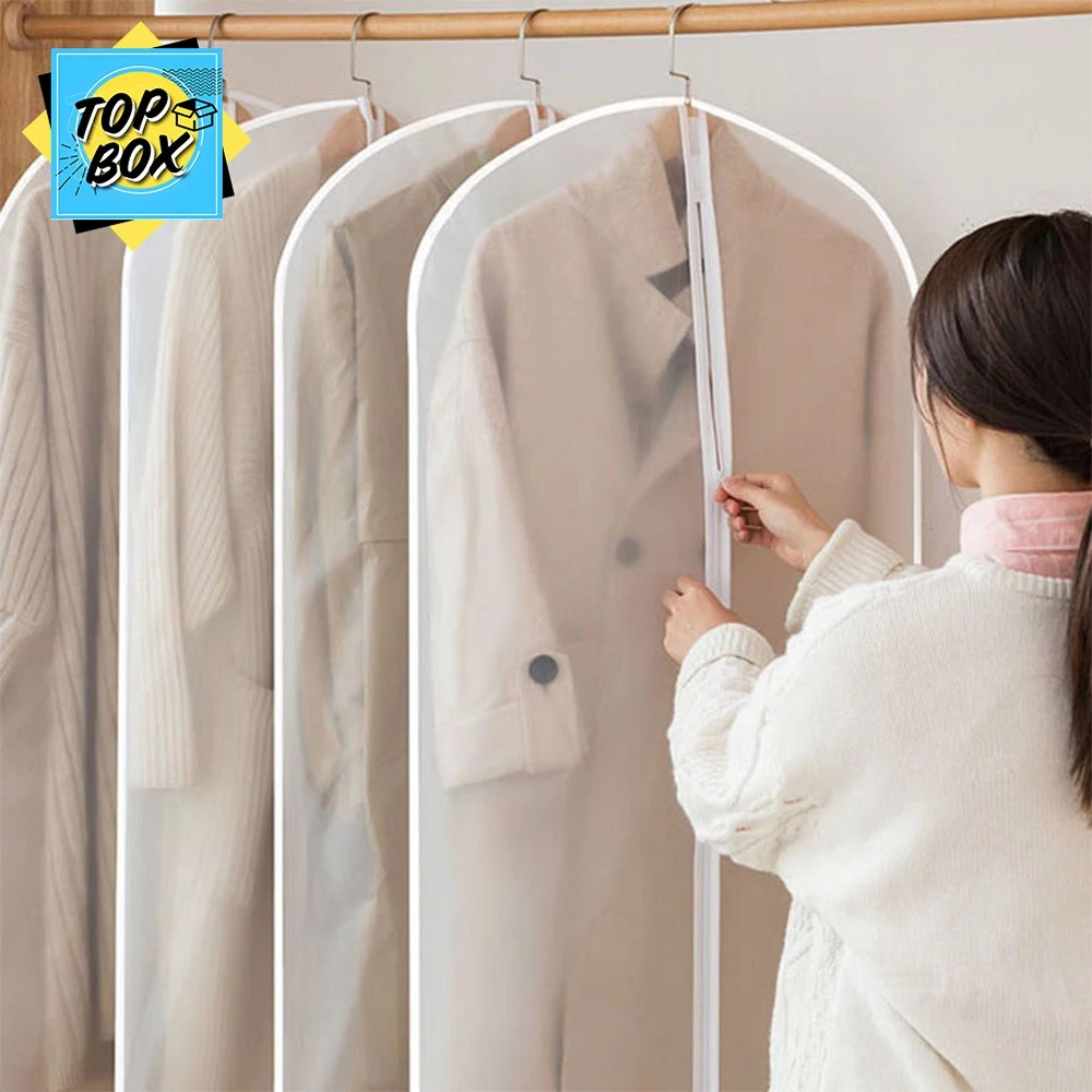 ถุงคลุมเสื้อ ถุงใส่เสื้อผ้าป้อนกันฝุ่น ใส่สูท มีซิป thumbnail 6
