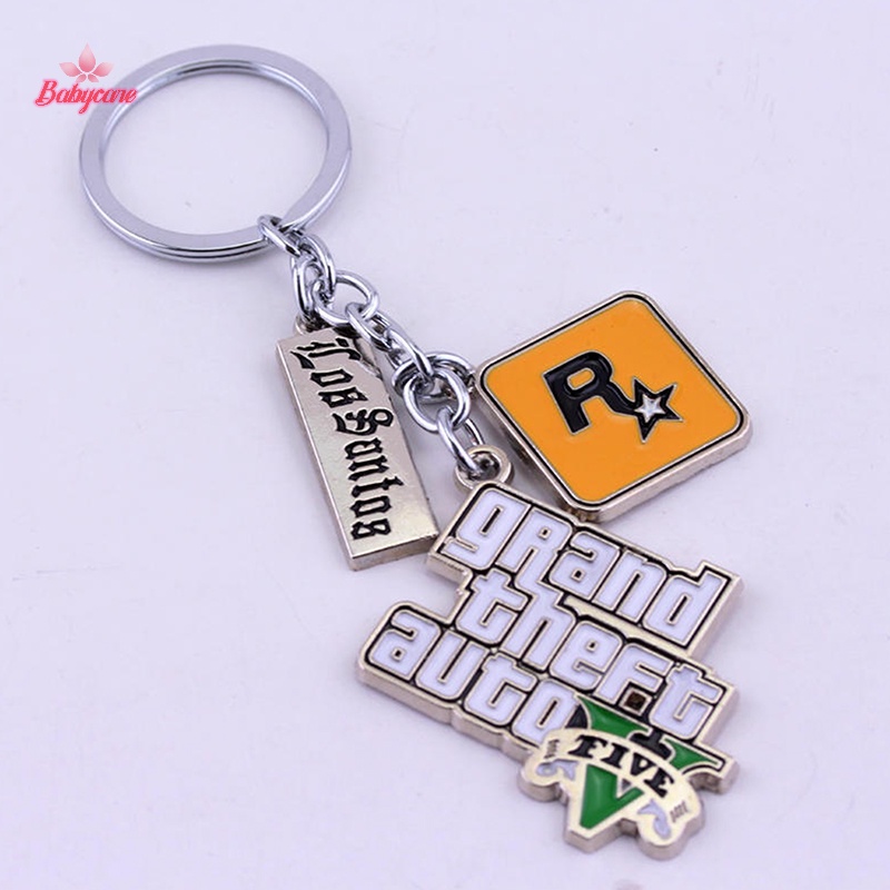 Byce&gt; ใหม่ พวงกุญแจ จี้รูปดาว GTA5 GTA V Grand Theft Auto R อัลลอย แฟชั่น สําหรับผู้ชาย