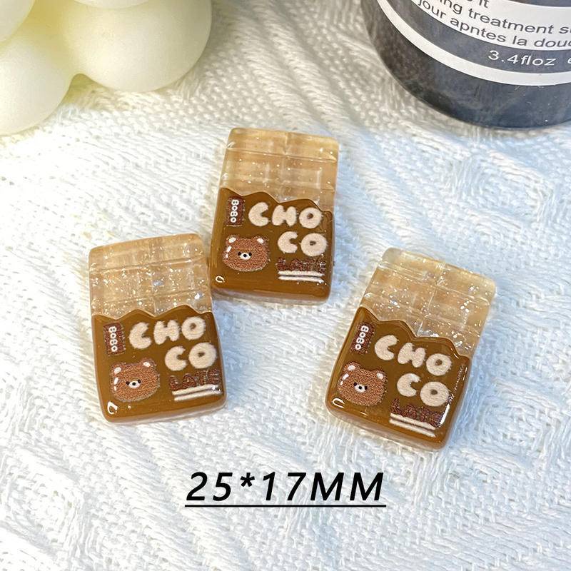 โปร่งใสการ์ตูนช็อกโกแลตหมี Jibz Cro รองเท้า Charm DIY น่ารักเรซิ่นอุปกรณ์เสริม DIY เคสโทรศัพท์เครื่องประดับอุปกรณ์เสริมรองเท้าหัวเข็มขัด