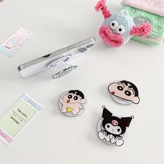 ที่วางโทรศัพท์แม่เหล็กดึงดูดถุงลมนิรภัยขาตั้งการ์ตูน Hangyodon Hello Kitty Cat ขาตั้งพับได้สําหรับโทรศัพท์มือถือเปล่า Magsafe เคสแท็บเล็ตโทรศัพท์มือถือป้องกันการหล่น PC Bracket