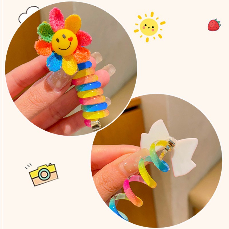 ยางรัดผมแฟชั่นเกาหลี ดาว พลอยเทียม ยางรัดผม สําหรับเด็ก และเด็กผู้หญิง หางม้า เชือกถัก ยางรัดผม โทรศัพท์ - รูปที่ 6