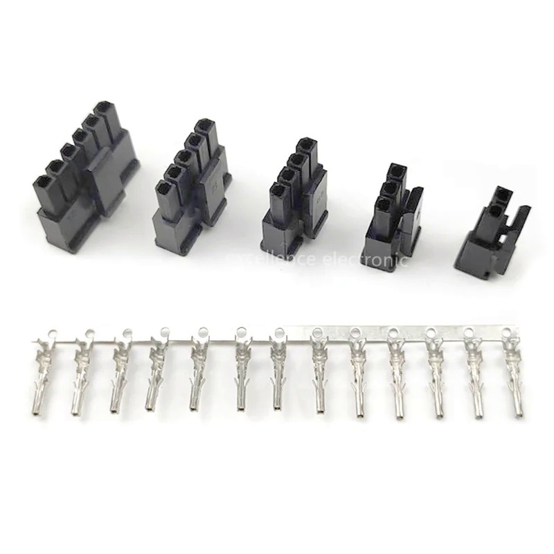 10 ชุด MX 3.0 มม.เดี่ยวแถวชาย + หญิง Terminals 2/3/4/5/6 Pin 43645 Series ยานยนต์สายไฟ MX3.0 Connector