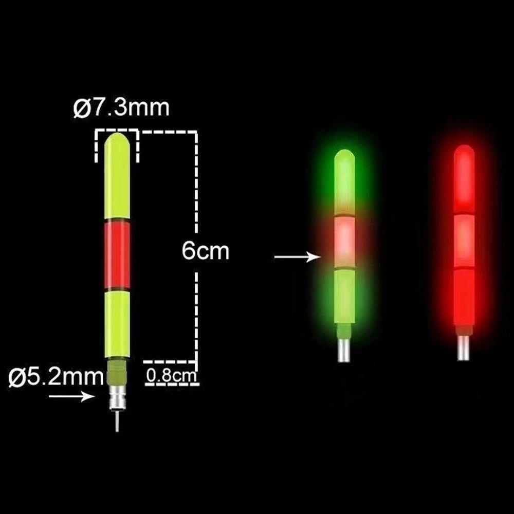 Nicesi ทุ่นลอยน้ําอิเล็กทรอนิกส์ เซนเซอร์เปลี่ยนสีได้ เรืองแสง LED แบตเตอรี่ cr425 1 ส่วน 3 ส่วน 1 ชิ้น