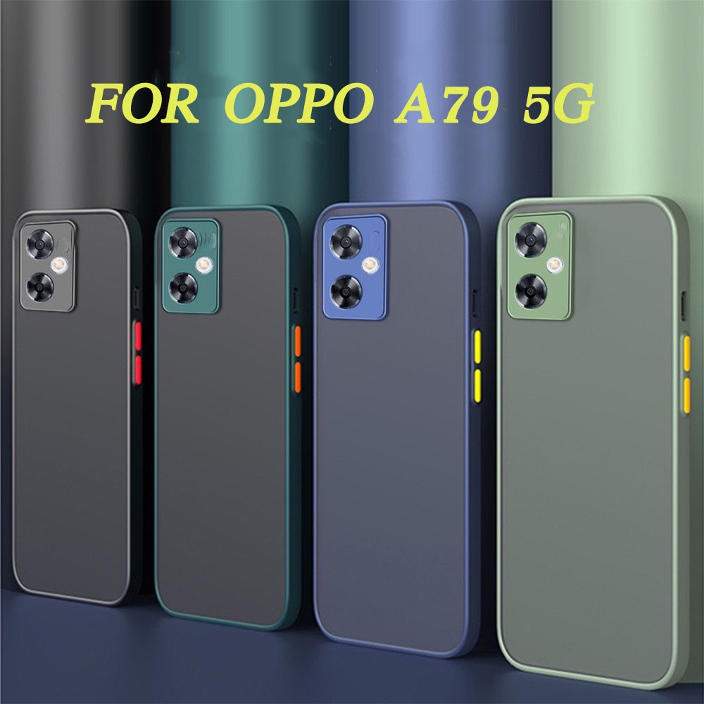 [ส่งจากไทย] Case OPPO A79 5G เคสกันกระแทก ปุ่มสีผิวด้าน เคสออโป้ ขอบนิ่มหลังแข็ง เคสกันกระแทก A79 A38 A18 A58 4G A78 5G
