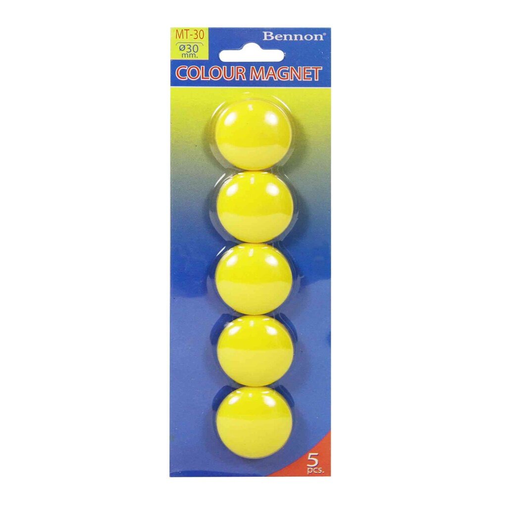 เม็ดแม่เหล็กกลม BENNON MT-30 ขนาด 30 มม. ( จำนวน 1 แผง)