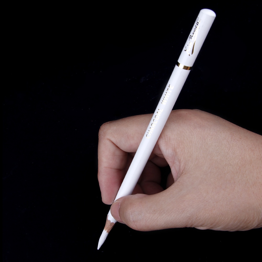 ชุดดินสอถ่านสีขาวมืออาชีพ-3 ชิ้น Sketch Highli ght ดินสอสีขาวสําหรับการวาดภาพ, ร่าง, แรเงา, ผสม, ดินสอชอล์กสีขาว fo r เริ่มต้นและศิลปิน