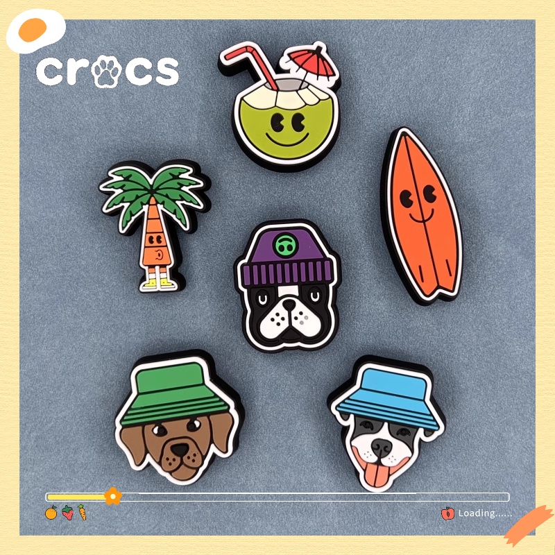 Crocs Jibbitz หัวเข็มขัด ลายการ์ตูนสัตว์ ดอกไม้น่ารัก แฟชั่นสไตล์เกาหลี อุปกรณ์เสริมรองเท้า Crocs