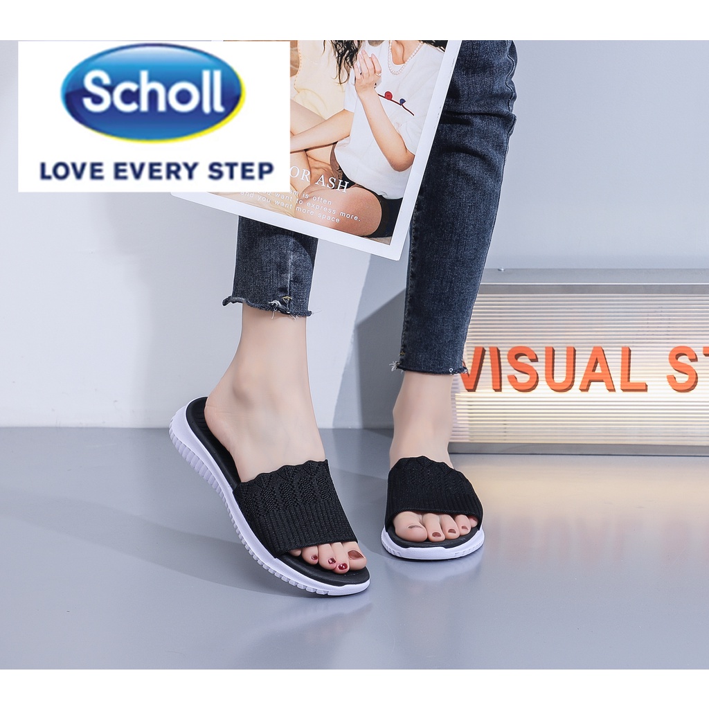 Scholl รองเท้าผู้หญิง scholl scholl scholl รองเท้าแตะชายหาดแบนผู้หญิง scholl Slides รองเท้า scholl ผู้หญิงรองเท้าแตะโบฮีเมียผู้หญิง