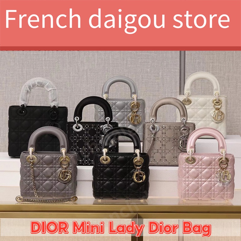 ดิออร์ DIOR Mini Lady Dior Bag สุภาพสตรี กระเป๋าสะพายไหล่