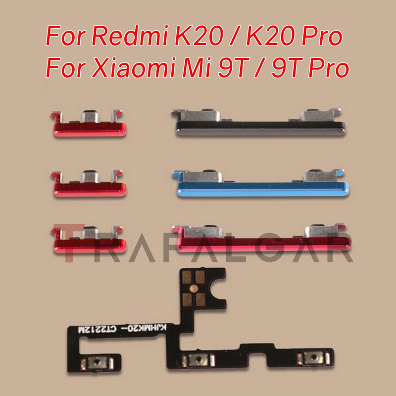 ปุ่มปรับระดับเสียง สําหรับ Xiaomi mi 9T Pro Redmi K20 Pro Switch on off Flex Cable Side Keys Replacement Parts