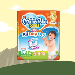 MamyPoko Happy All Day Dry ผ้าอ้อมเด็ก กางเกงผ้าอ้อมสำเร็จรูป มามี่โพโค ยกลัง มามีโปะโกะยกลัง mamy poko ผ้าอ้อม เด็ก