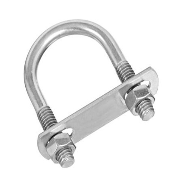 [U Bolt] M8 Bolt U-Shaped Screw U-Shaped Card สังกะสีท่อคลิปยึดหัวเข็มขัดรอบ Fastener M8 การ์ดท่อกลม
