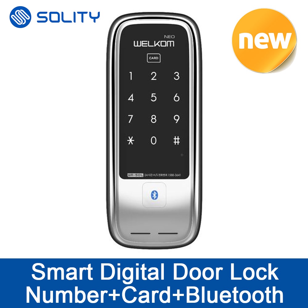 SOLITY WELKOM WR-50L Smart Digital Door Lock Number Card Bluetooth Korea