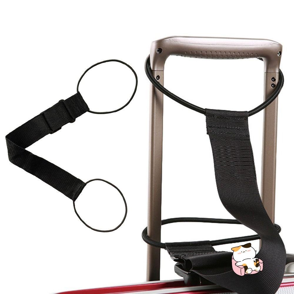 กระเป๋าเดินทางคงที่สายรัดกระเป๋าเดินทางยืดหยุ่นกระเป๋าเป้สะพายหลังรถเข็นกรณีการเชื่อมต่อเชือกเดินทางหัวเข็มขัดกันลื่นกว้างขึ้นทนต่