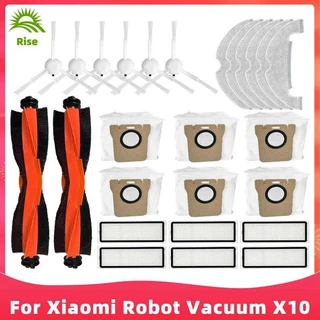Xiaomi X10 Xiaomi Robot Vacuum X10 B102GL หุ่นยนต์ดูดฝุ่น อุปกรณ์เสริมของหลัก แปรงหลัก แปรงด้านข้าง แผ่นกรอง Hepa ผ้าม็อบ ถุงเก็บฝุ่น อะไหล่สํารอง
