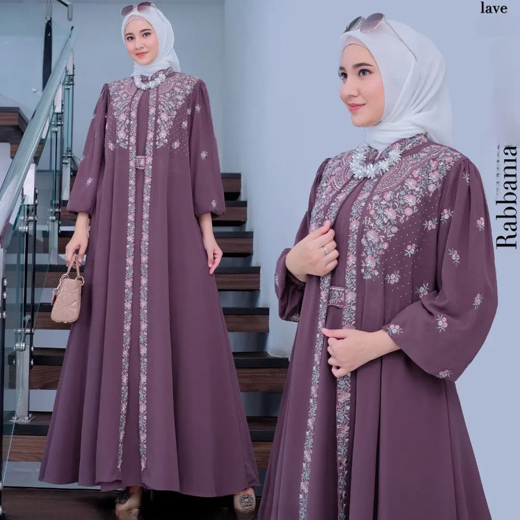 RA - Rabbania Maxy Dress | ชุดเดรสหย่านม | ชุดเดรสล่าสุด | ทันสมัยร่วมสมัย | Matt Ceruty Babydoll Mix Premium เย็บปักถักร้อยทุกขนาด Fit ถึง XL แฟชั่น