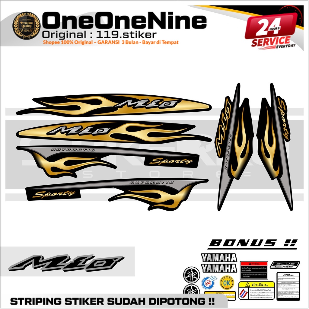 MIO SPORTY FIRE STRIPING / OLD MIO PHILIPINA สติ๊กเกอร์ / OLD MIO FIRE STICKERS / OLD MIO STIPING / 