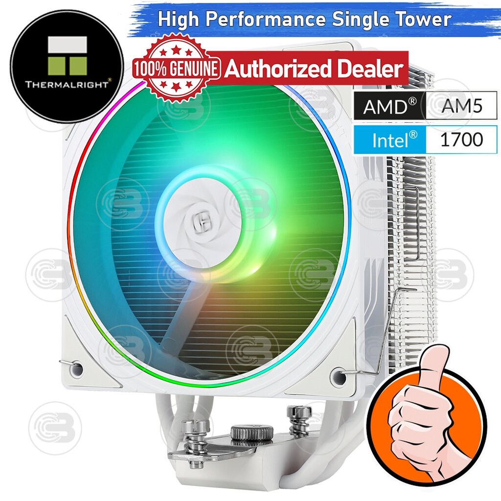 [CoolBlasterThai] Thermalright Assassin Spirit 120 EVO WHITE ARGB CPU Heat Sink (AM5/LGA1851 Ready)