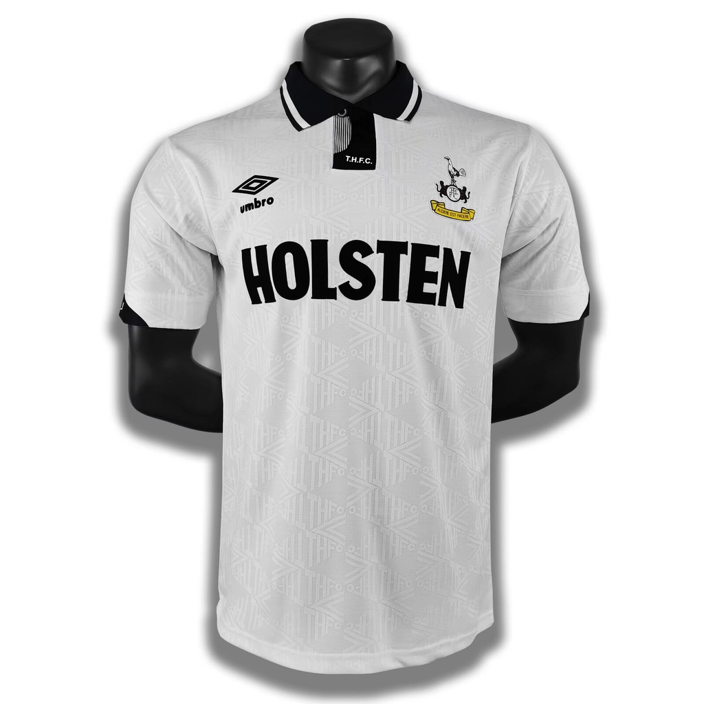 เสื้อกีฬาแขนสั้น ลายทีมชาติฟุตบอล Tottenham 9193 คุณภาพสูง สไตล์วินเทจ AAA+